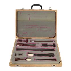 Three Dolmetsch recorders, comprising Dolmetsch International Tenor recorder, Dolmetsch Do...