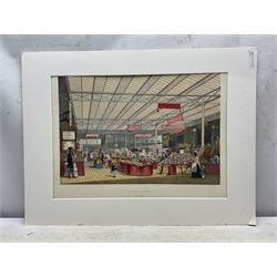 After Joseph Nash the Elder (British 1809-1878): 'The Foreign Nave' 'The Transept' and 'Colonial Produce', three coloured lithographs from 'Dickinson's Comprehensive Pictures of the 1851 Great Exhibition' pub. 1854 with corresponding extracts max 35cm x 50cm (3) (unframed)