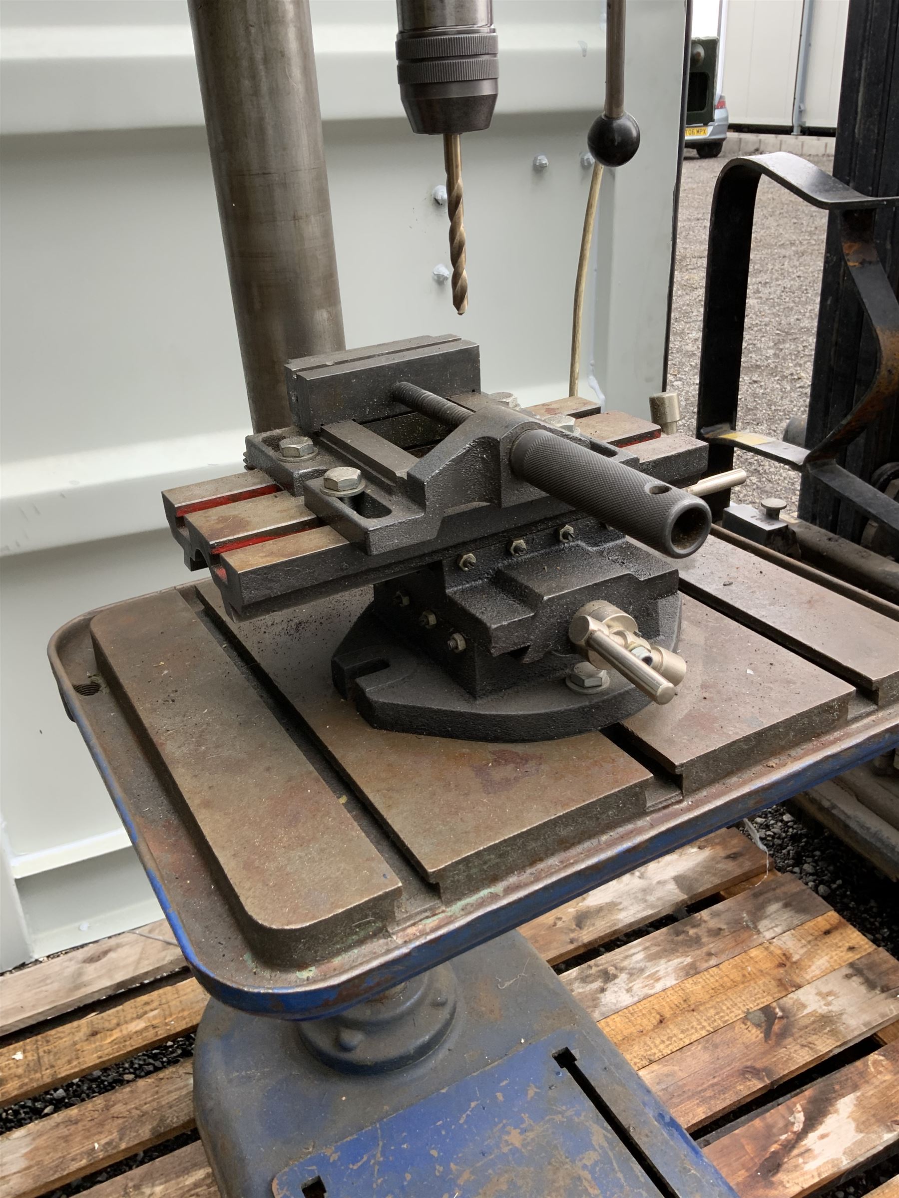 F. O’Brian & Co. Ltd - ‘Fobco 7/8’ large floor standing pillar drill, adjustable spindle speeds, with engineers vice attachment  - THIS LOT IS TO BE COLLECTED BY APPOINTMENT FROM DUGGLEBY STORAGE, GREAT HILL, EASTFIELD, SCARBOROUGH, YO11 3TX