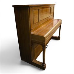 Edwardian C. Bechstein mahogany cased upright piano, with ivory keys and two pedals, manufactured expressly for J Dunnill Wakefield, serial no. , H123cm, W150cm