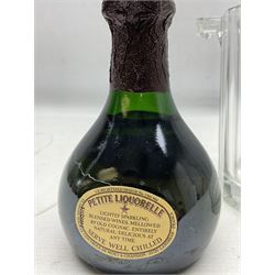 Moet and Chandon Petite Liquorelle glass ice bucket and small bottle of Moet, 10% vol 200ml, bucket H13cm