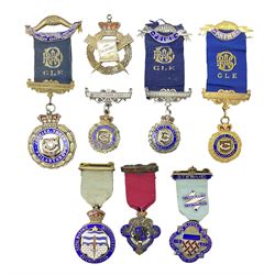 Hallmarked silver and other Masonic and similar jewels or medals, including hallmarked silver and enamelled 'Royal Masonic Institution Boys Steward 1929' jewel etc