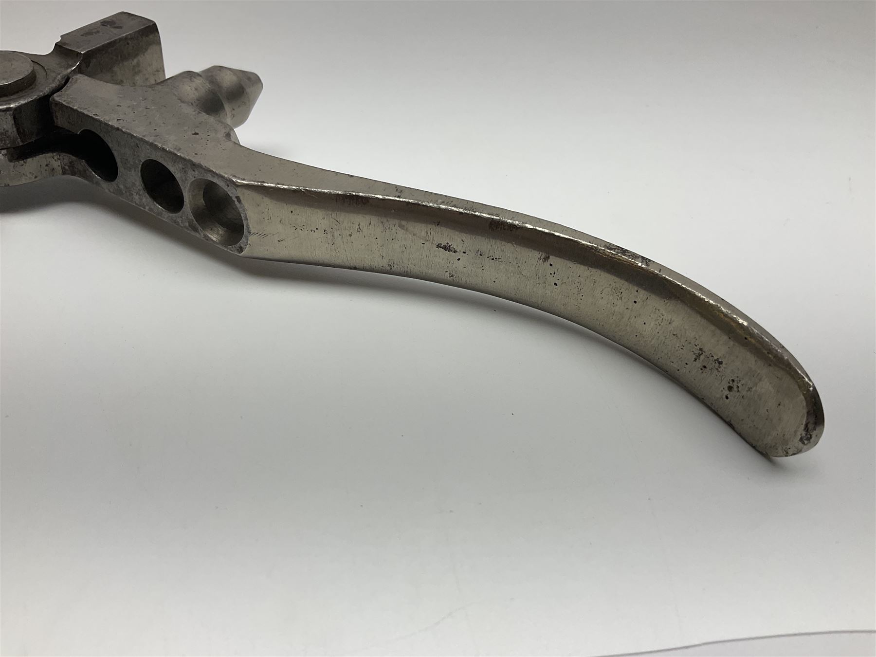 Smith & Wesson Russian .44 calibre Ideal nickel plated iron loading tool incorporating bullet mould L23cm