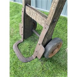 Wood and metal vintage sack barrow  - THIS LOT IS TO BE COLLECTED BY APPOINTMENT FROM DUGGLEBY STORAGE, GREAT HILL, EASTFIELD, SCARBOROUGH, YO11 3TX
