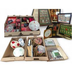 Large collection of Liverpool football club memorabilia, including medallions, resin model...