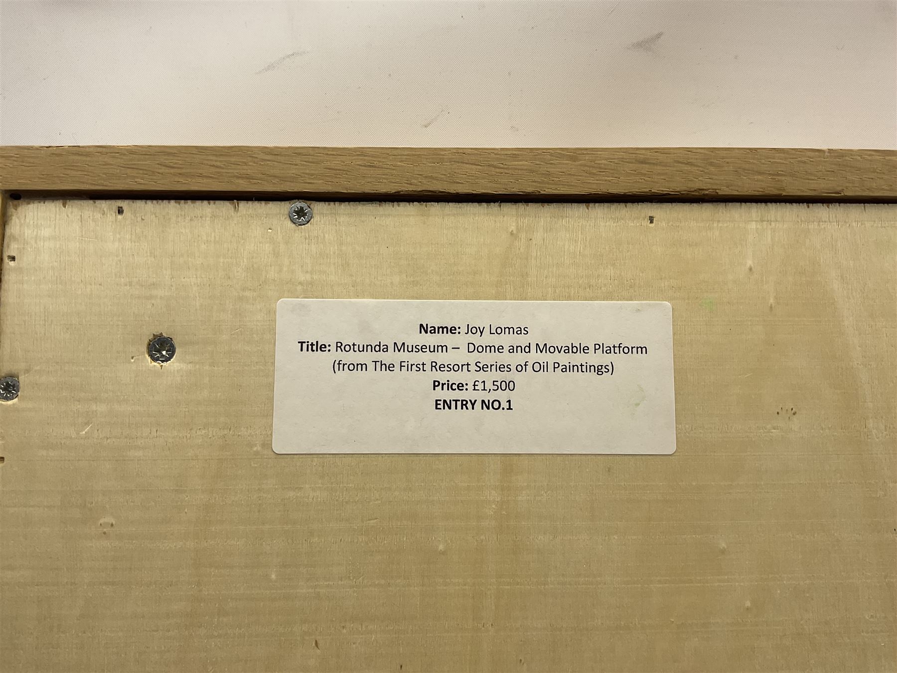 Joy Lomas (British Contemporary): The Rotunda Ceiling - Scarborough, oil on canvas signed, title label verso 100cm x 70cm