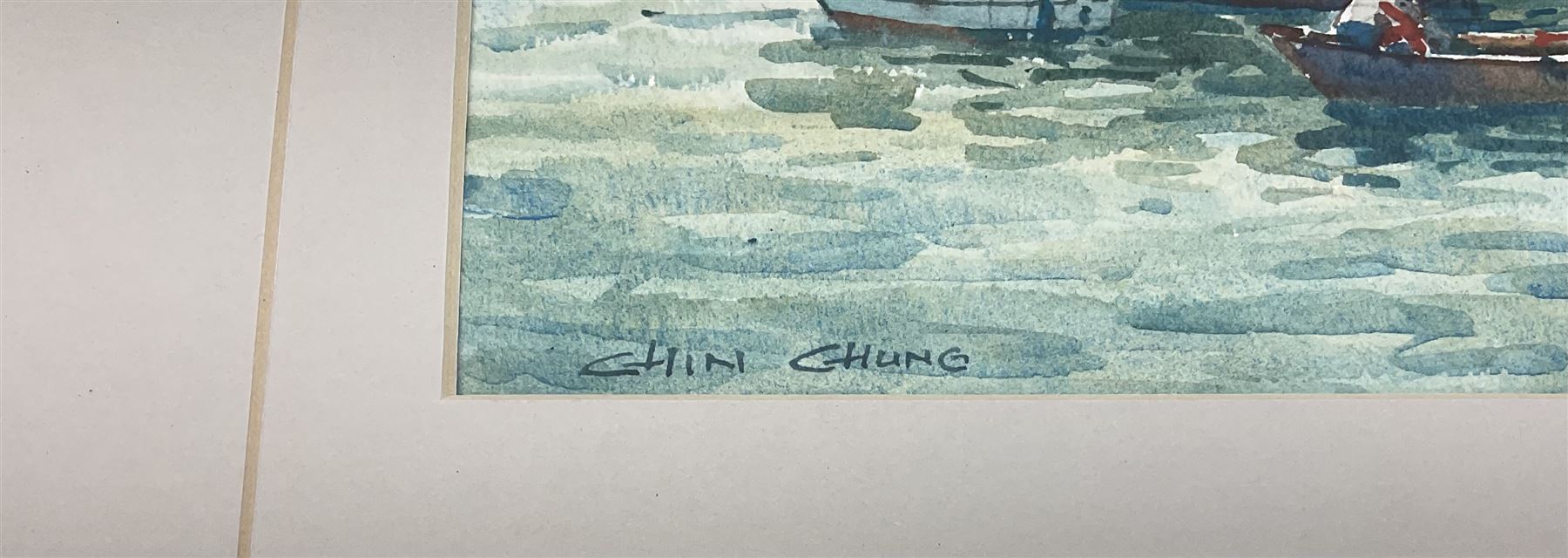 Chin Chung (Chinese b.1933): Harbour Scene, watercolour signed 13cm x 18cm