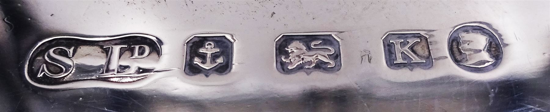 1940's silver waiter, of circular form with Chippendale type rim and personal engraving to centre, upon three scroll feet, hallmarked William Suckling Ltd, Birmingham 1934, D20cm, approximate weight 10.70 ozt (332.9 grams)