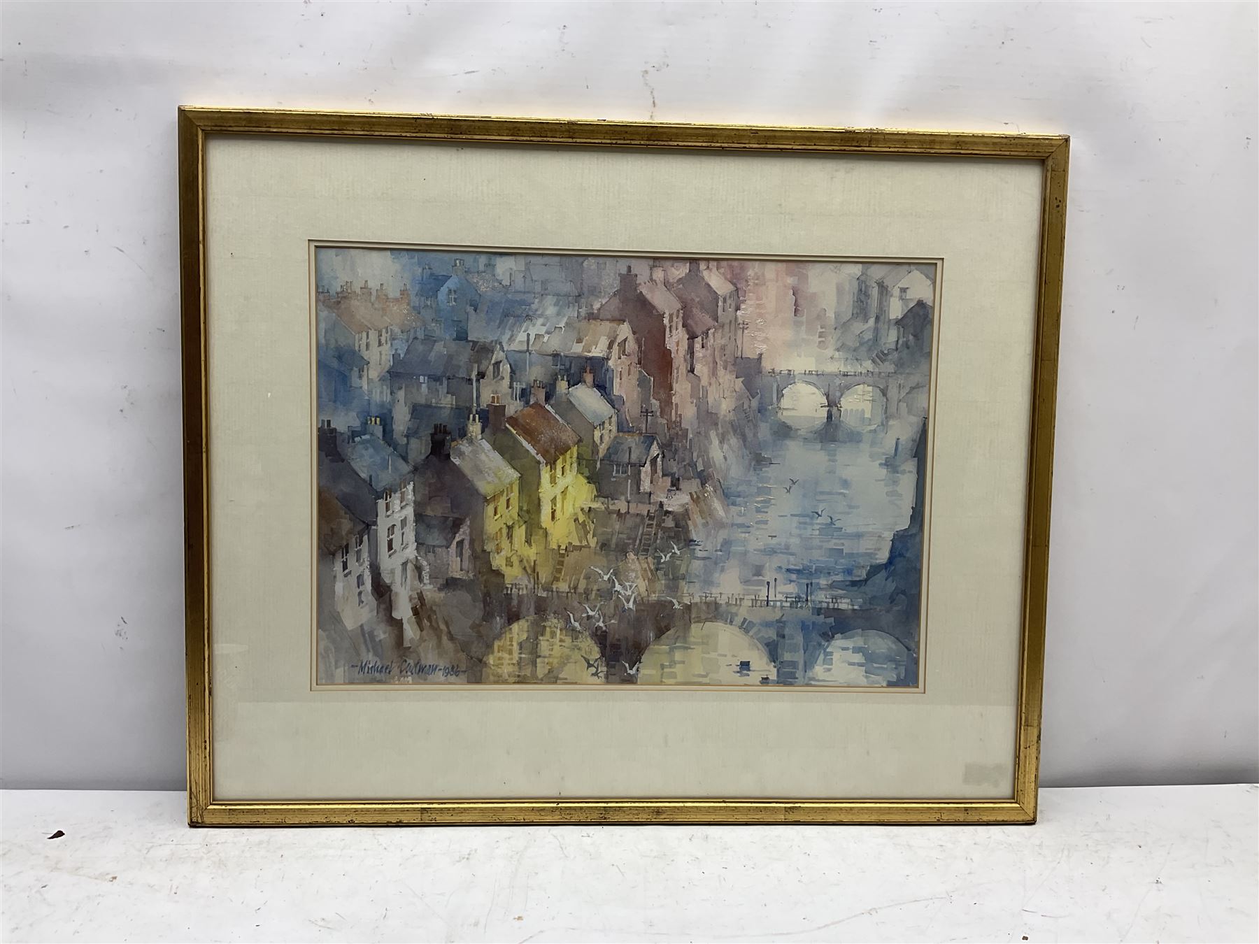 Michael Lawrence Cadman RI ARCA (British 1920-2010): 'Memories of Whitby', pencil and watercolour signed and dated 1986, titled verso with artist's address 35cm x 50cm 
Provenance: exh. The Mall Galleries, Carlton House Terrace, London 1987