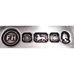 Modern silver letter opener with ring terminal, hallmarked Francis Howard Ltd, Sheffield 1977, L21.3cm, together with a modern silver money clip, of plain typical form, hallmarked W I Broadway & Co, Birmingham 2015, L5cm, each with maker's box, approximate total silver weight 2.45 ozt (76.2 grams)