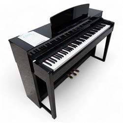Yamaha - 'Clavinova' electric piano in black lacquered case, model number 'CLP-440' 