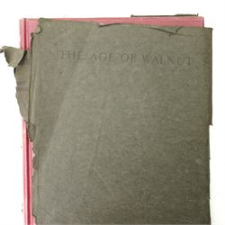 Macquoid, Percy - 'A History of English Furniture' published by Medici Society 1925 and 1928  'Age of Oak', 'Age of Satinwood',  'Age of Walnut' and 'Age of Mahogany'  four volumes with dust wrappers