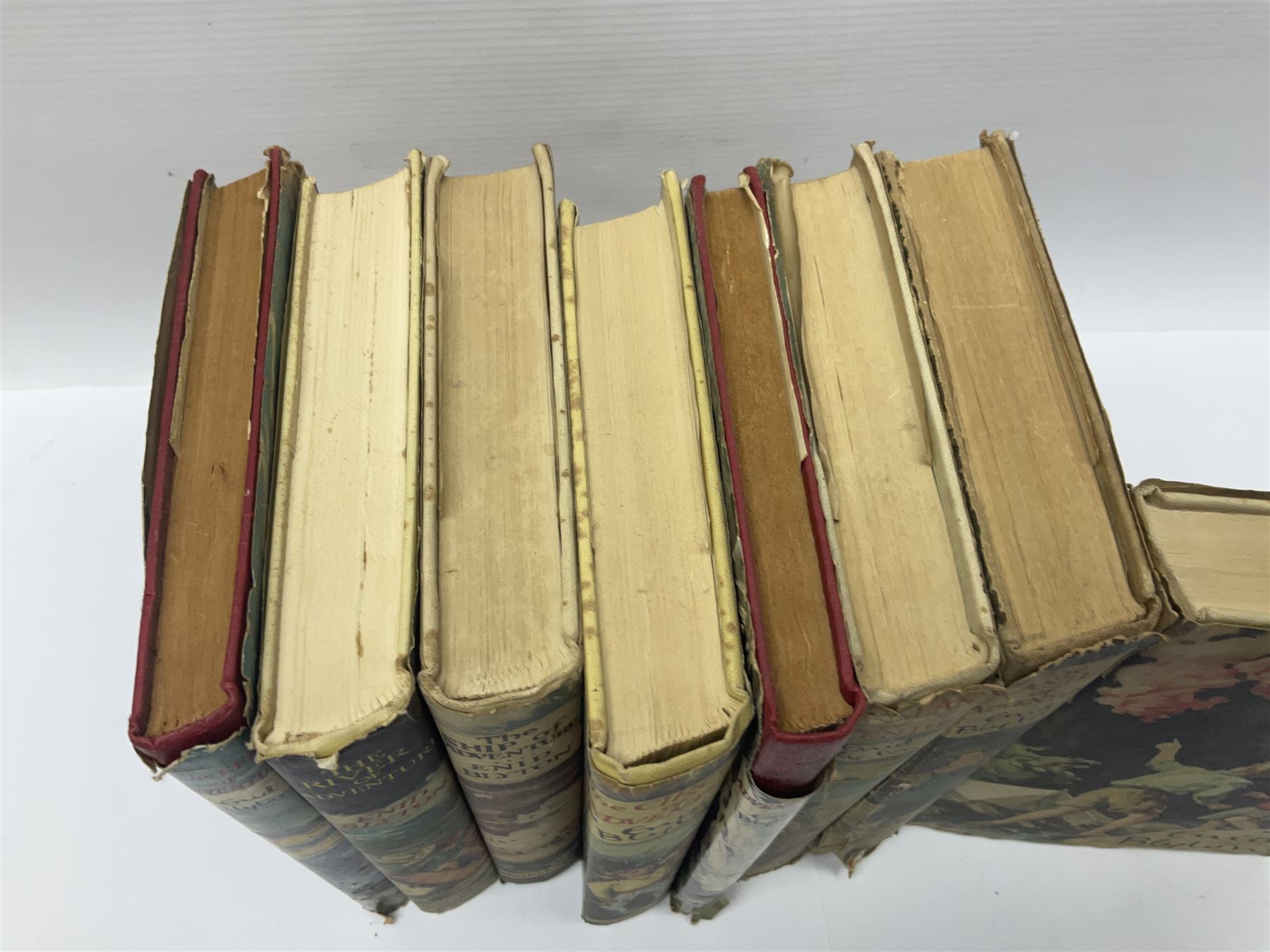 Enid Blyton; The Adventure Series, complete set of the eight children's mystery novels, all in original pictorial cloth