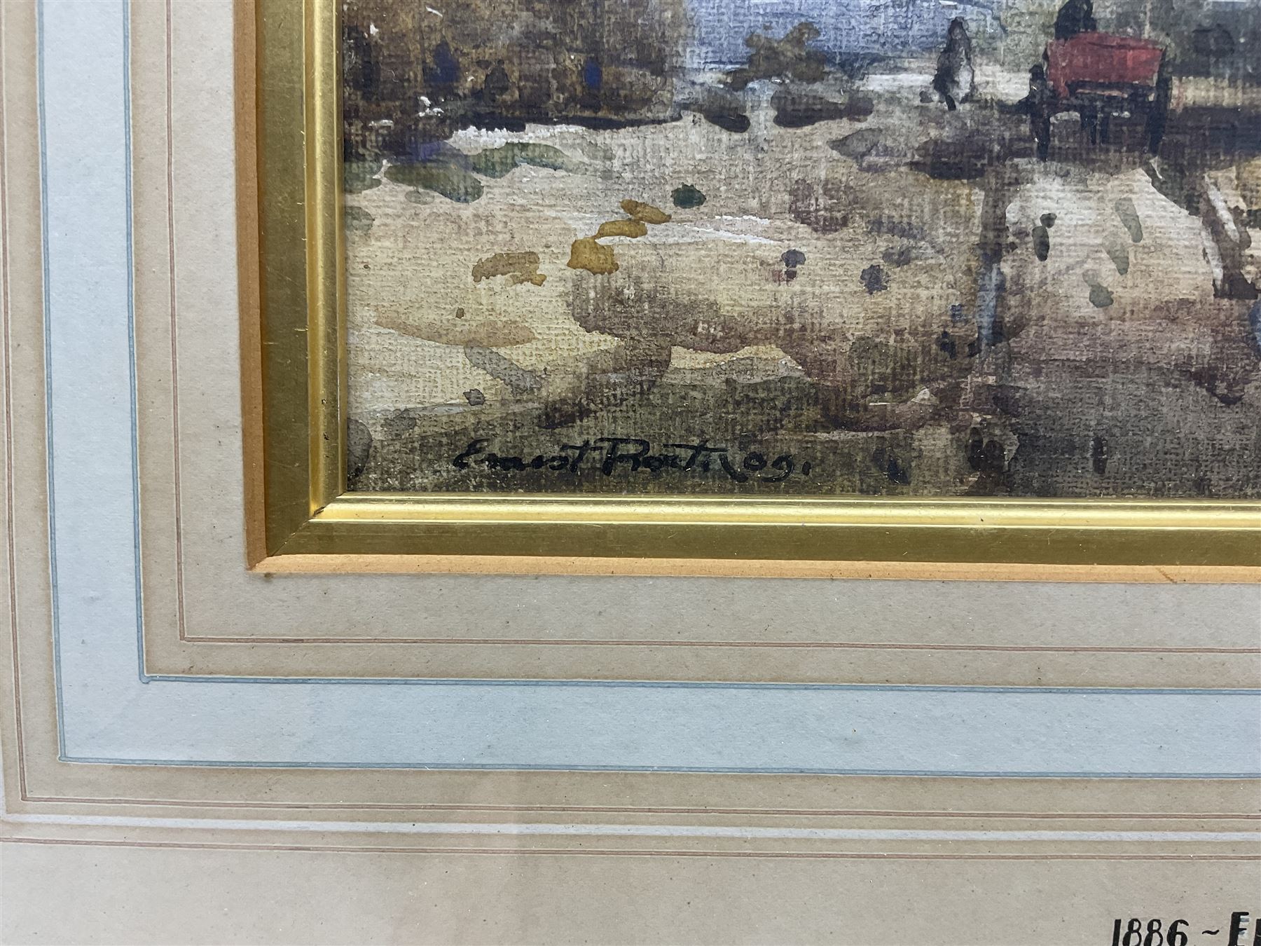 Ernest Procter (British 1886-1935): Horse and Cart in Landscape, watercolour signed and dated '09, 19cm x 28cm 