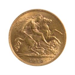 King George V 1913 gold half sovereign coin
