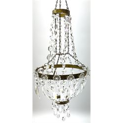 Empire style glass chandelier H50cm