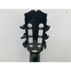 Marlin Classic acoustic guitar model MC1 in green and red L100cm; in simulated reptile skin hard carrying case