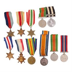 WWII British medal group composing War medal and Victory medal, awarded to 2699 Pte. A Bro...