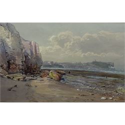 George Wolfe (British 1834-1890): 'Scarborough' South Bay, watercolour titled unsigned 33cm x 51cm
Provenance: private collection purchased the Jack Chenery Briggs collection of Fine Watercolours 22nd April 1999 Lot 79