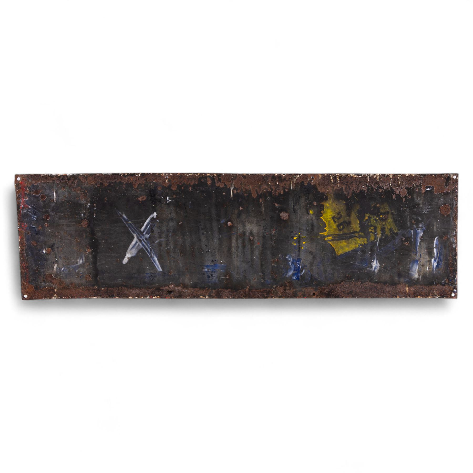 Grand Opera House Scarborough enamel sign, rectangular sign with white lettering and border on a red ground, H31cm, W107cm