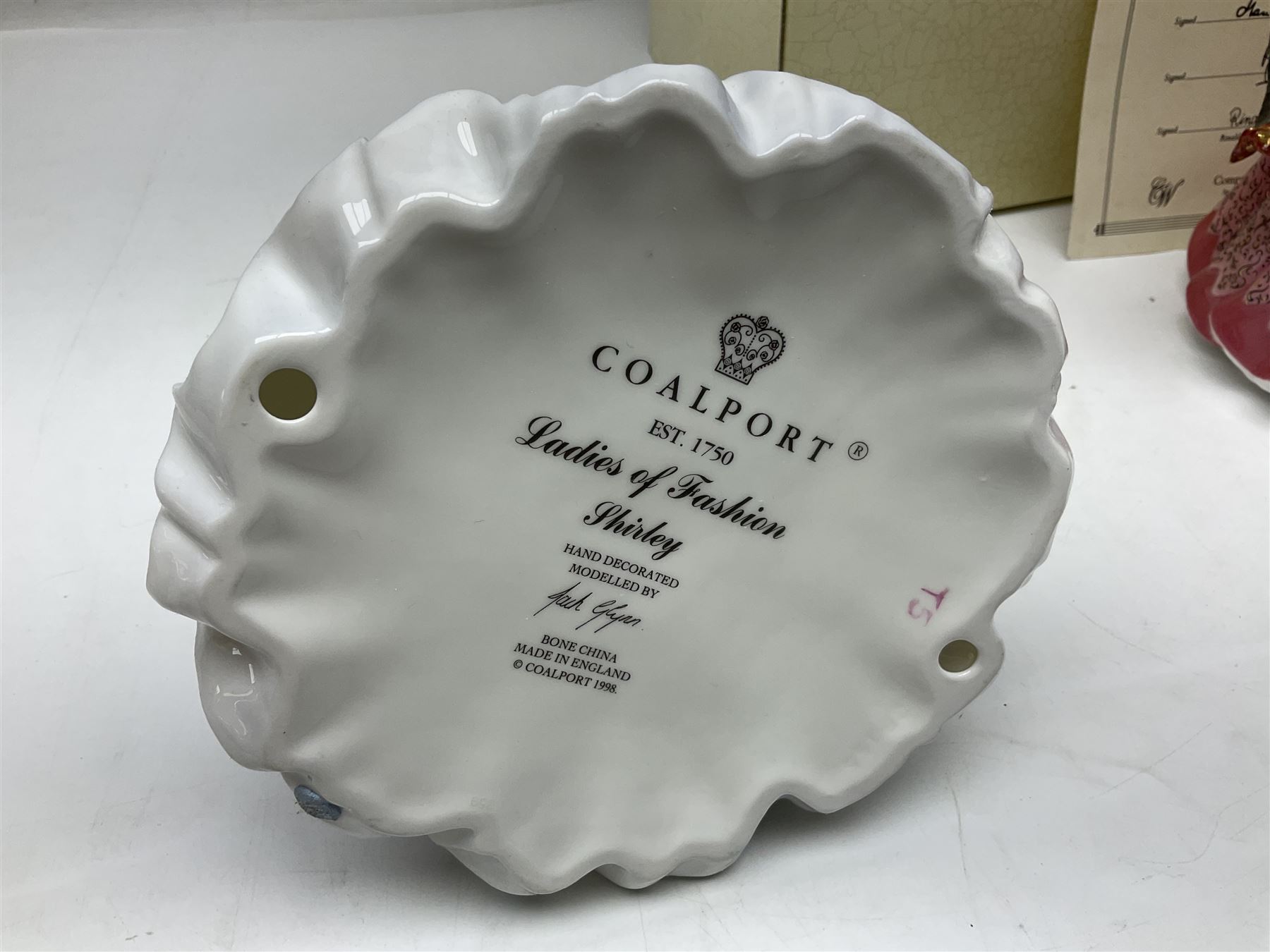 Two Coalport Ladies of Fashion figures, Shirley and Lorraine, both with original box, together with Royal Doulton figure, Carman from Opera Heroins Collection, with certificate of authenticity 