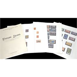 Falkland Islands, King Edward VII and later stamps, including 1904-12 values to one shilling unused, King George V 1912-20 values to five shillings unused etc, housed on pages