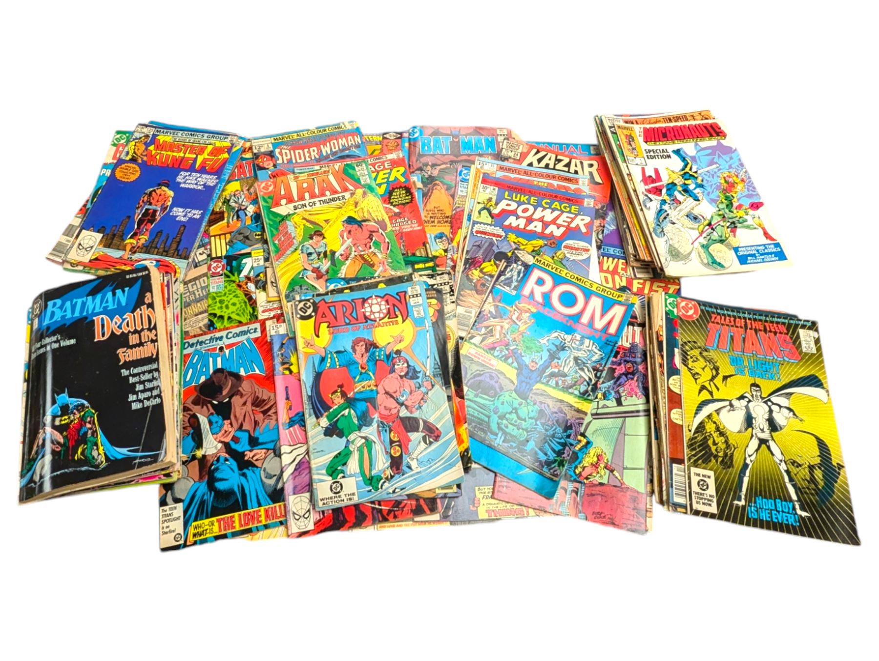 Collection of 1980s and later Marvel and DC comics