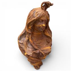 Cast iron bust wall decoration 