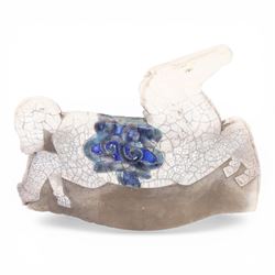 Sarah Noel (1961-), raku slab sculpture modelled as a horse, H14cm