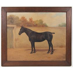 Charles F Davis (British 19th/20th Century): Horse Portraits, pair oils on canvas signed and dated '09 and '05, max 45cm x 55cm (2)
