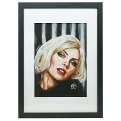 E A Chernenko (Ukrainian contemporary): Debbie Harry (Blondie) - Pop Art, acrylic on paper signed, certificate of authenticity verso 41cm x 29cm
