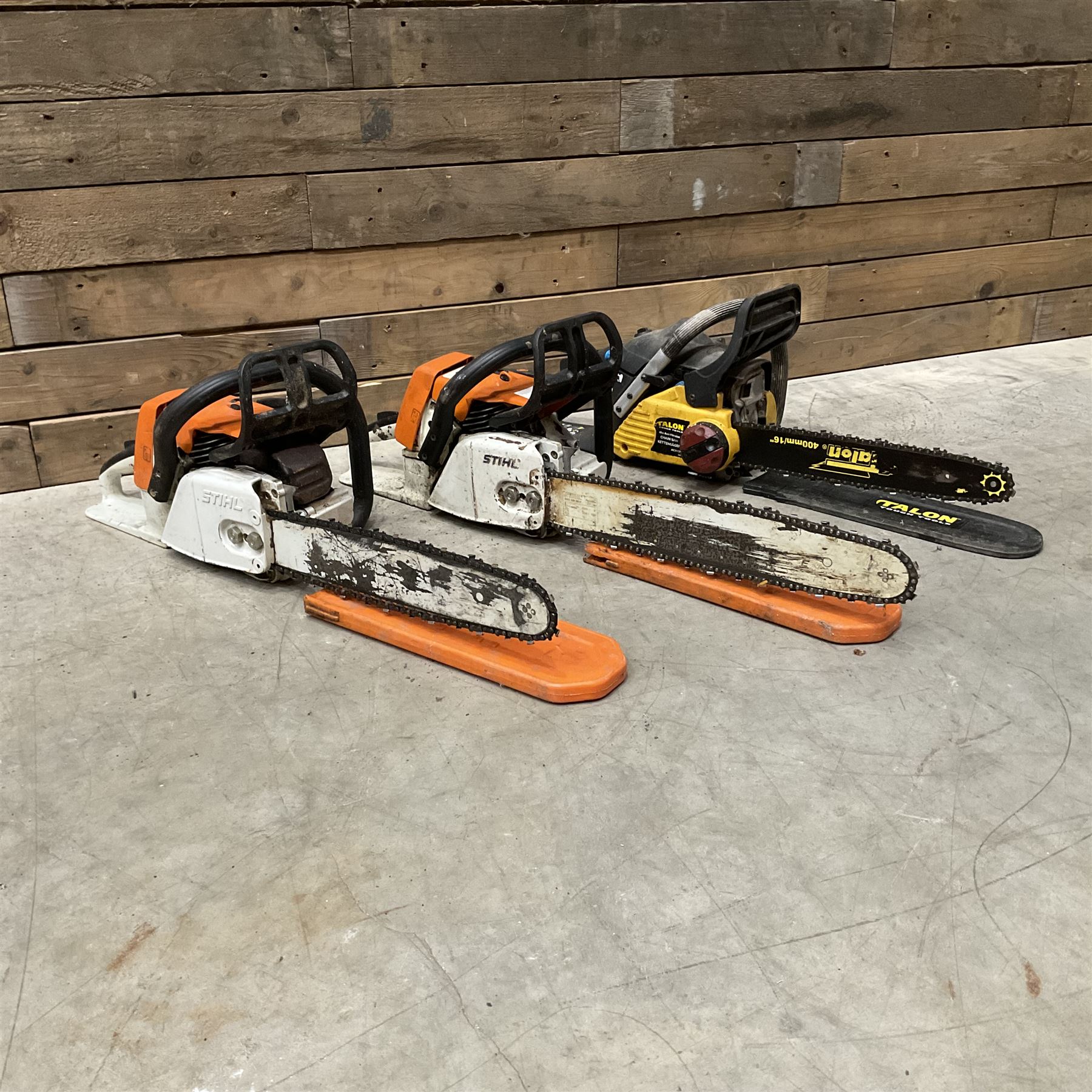 Stihl MS260, Stihl MS026,  Talon MS40A petrol chainsaws