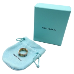 Tiffany & Co Schlumberger 18ct and platinum, rope four row diamond set X ring, stamped 750 PT950

[image code: 3mc 4mc]