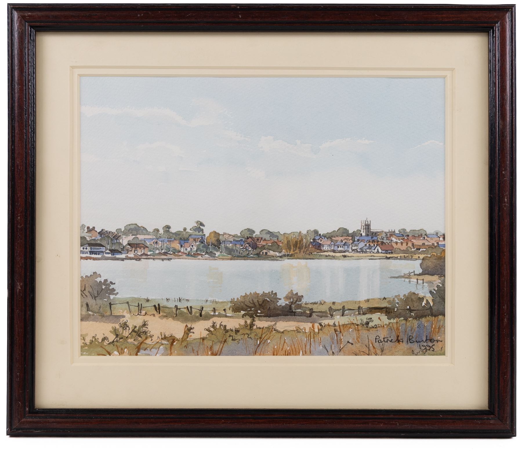 Patrick Austin Burton (British 1930-2009): A View of Hornsea Mere and The Old Cross, pair of watercolours signed and dated 1995, 18cm x 24cm (2)