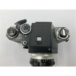 Nikon Photomic FTN Apollo version camera body, serial no. 7418483, circa 1973, with 'Nikon NIKKOR-S Auto 1:1.4 f=50mm' lens, serial no. 1195650  