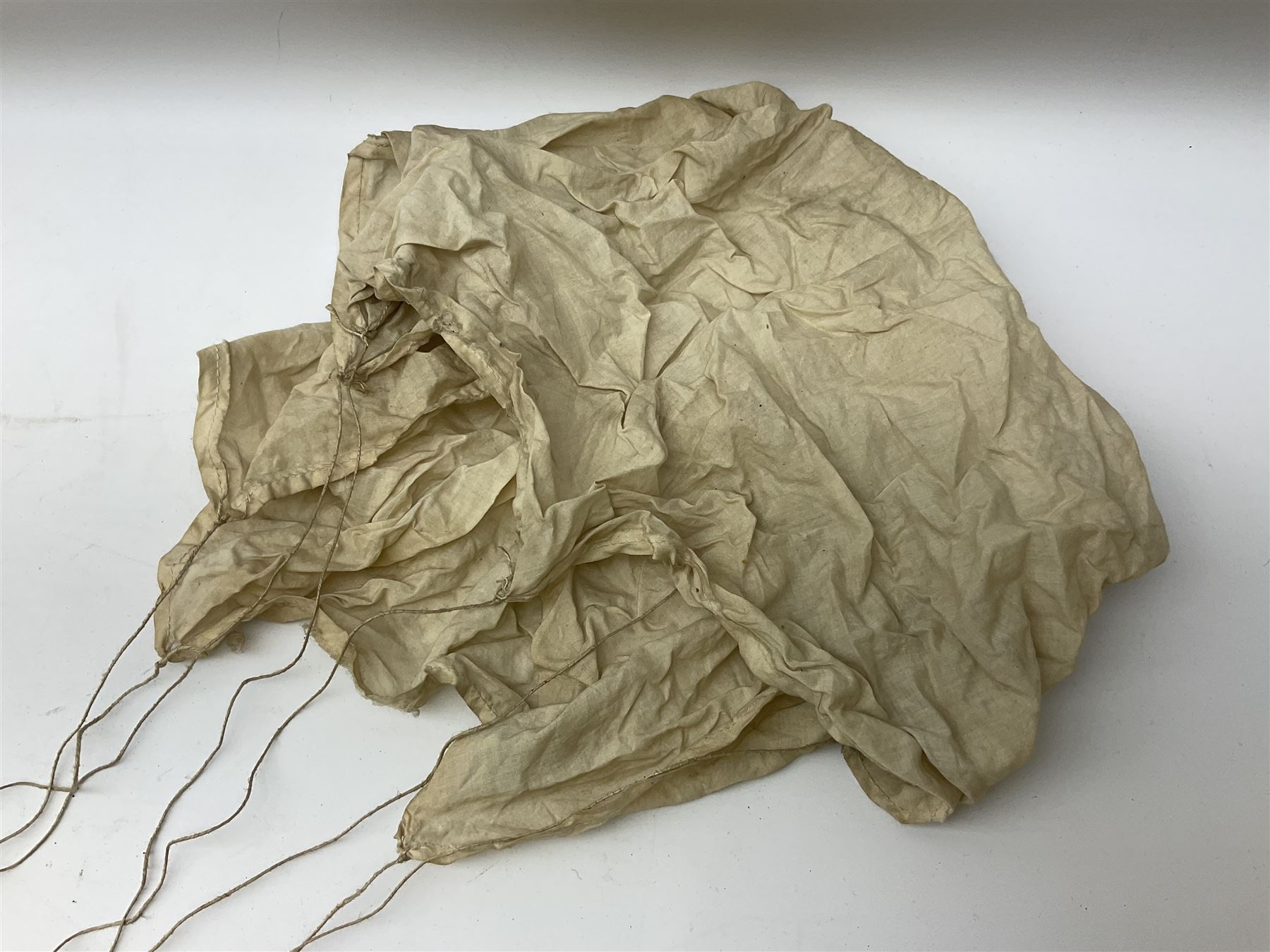 Two inert WW2 parachute flare casings, one with parachute and dated 5/43 L24cm (3)