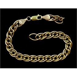 9ct gold fancy link bracelet, hallmarked