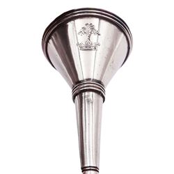 Small George III silver funnel, probably