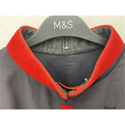 Elizabeth II Yeoman Warders (Beefeater) No.1 Undress blue uniform - comprising tunic bearing label Crown Military Uniforms H.M. Tower of London and bonnet by S. Patey (2) 