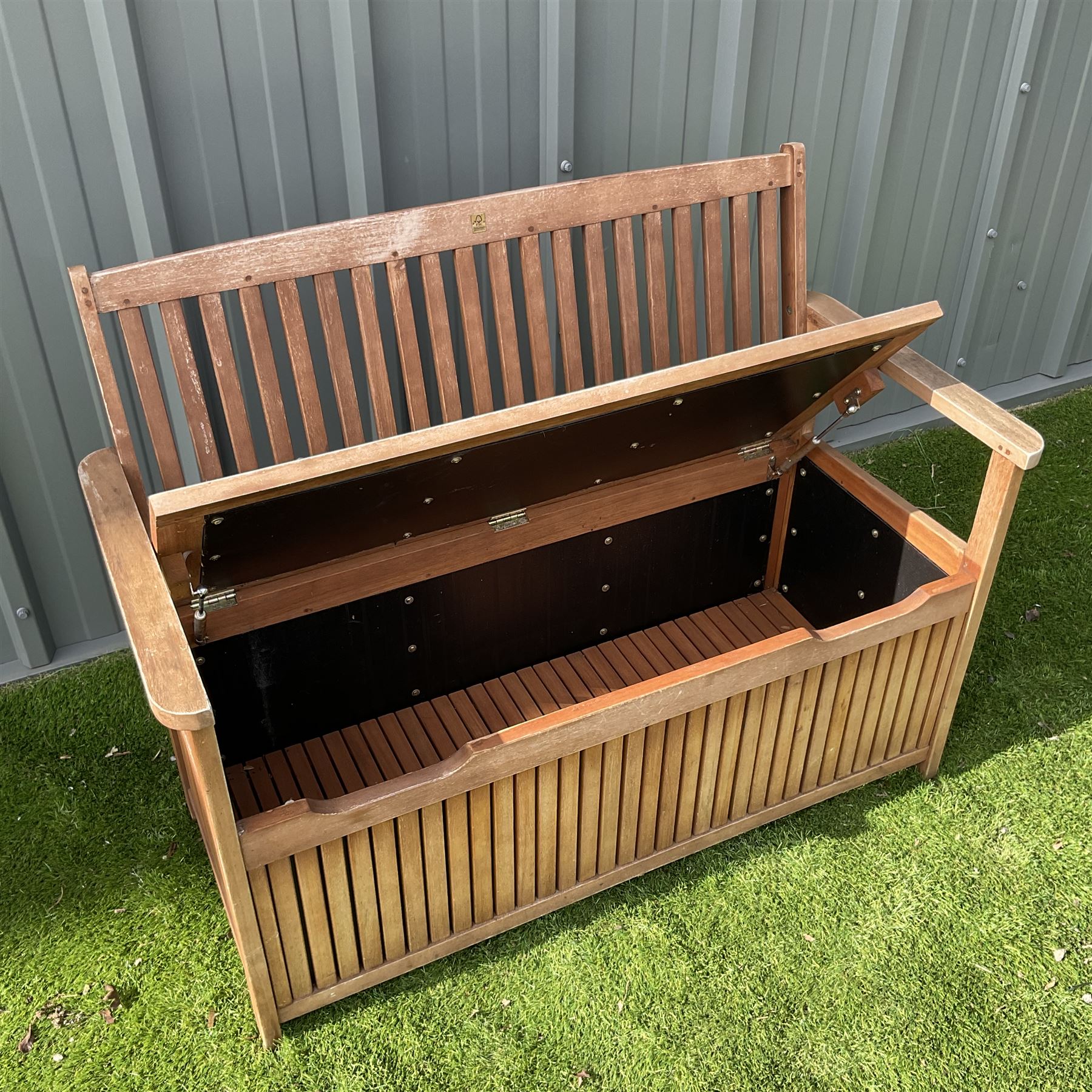 FSC teak garden bench with storage box - THIS LOT IS TO BE COLLECTED BY APPOINTMENT FROM DUGGLEBY STORAGE, GREAT HILL, EASTFIELD, SCARBOROUGH, YO11 3TX