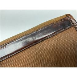 Miscellaneous shooting accessories - W.J. Bowman & Sons clay pigeon launcher; two leather cartridge belts; three cartridge bags; two canvas/leather game bags; and two metal/wooden cartridge boxes