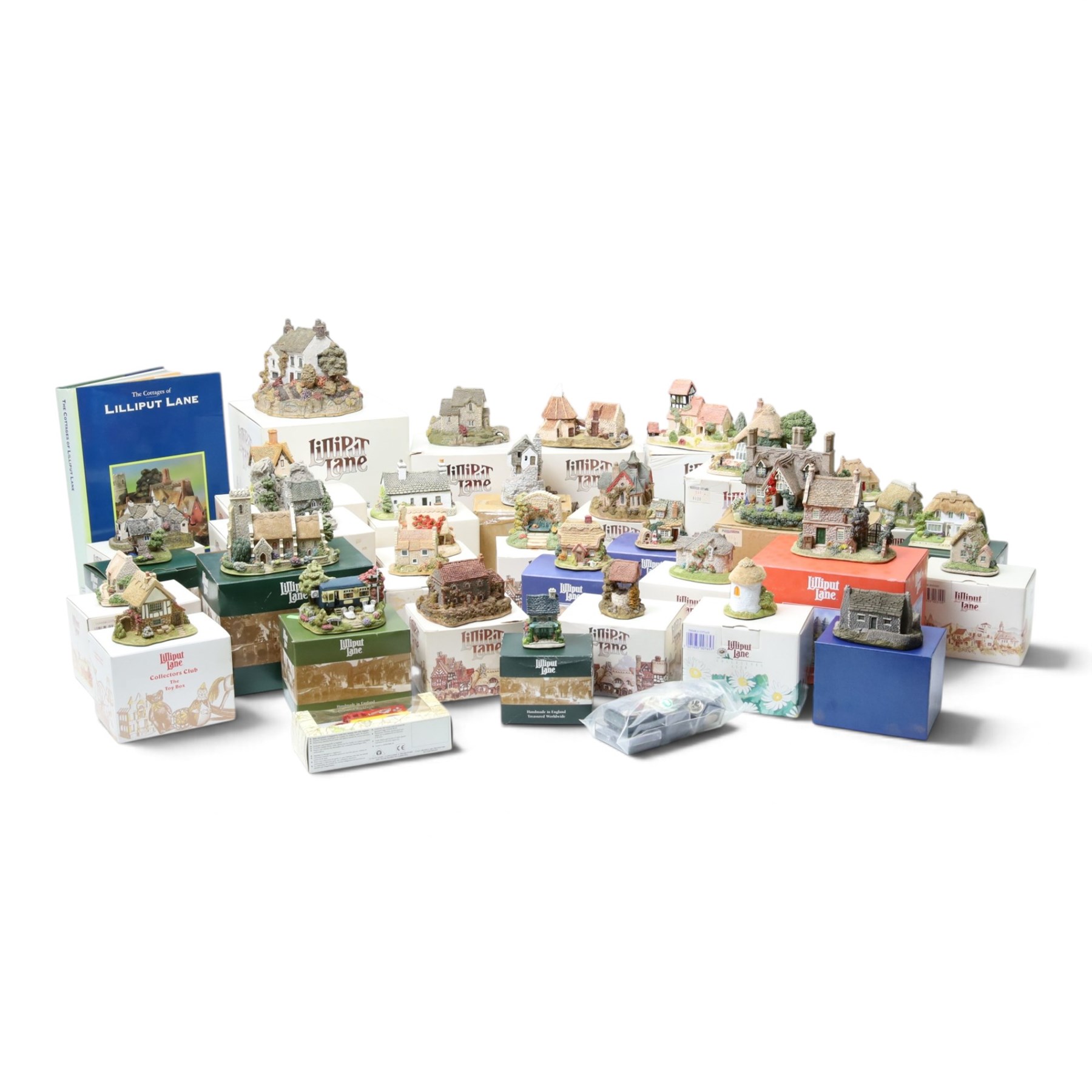 Collection of Lilliput Lane cottage models including Preston Mill
