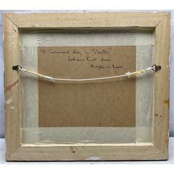 William P* (British Contemporary): ‘A Summer’s Day at Staithes’, acrylic on board indistinctly signed, further signed titled and dated 2000 verso 23cm x 29cm