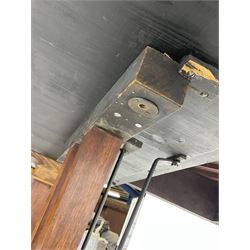  Antonin Petrof - Walnut overstrung baby grand piano, 7 0catve 85 key compass with original strings, tuning pins, damper felts and hammer heads, with roller keyboard action and iron frame, sustaining and una-corda pedals, sliding open lattice music desk, supported on square tapering legs with brass cups and castors, with inner ebonised key fall and ivorine label inscribed 'Supplied by Harrods, London'.