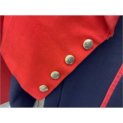 York and Lancaster Regimental mess uniform of jacket and trousers; together with Royal Artillery peaked cap