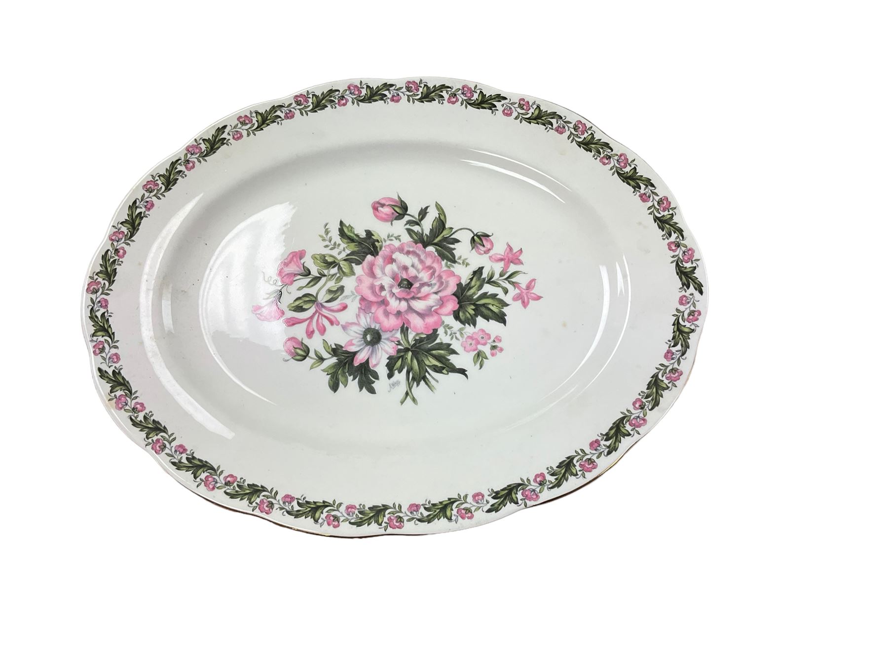 Royal Albert Cotswold pattern six dinner plates and a platter