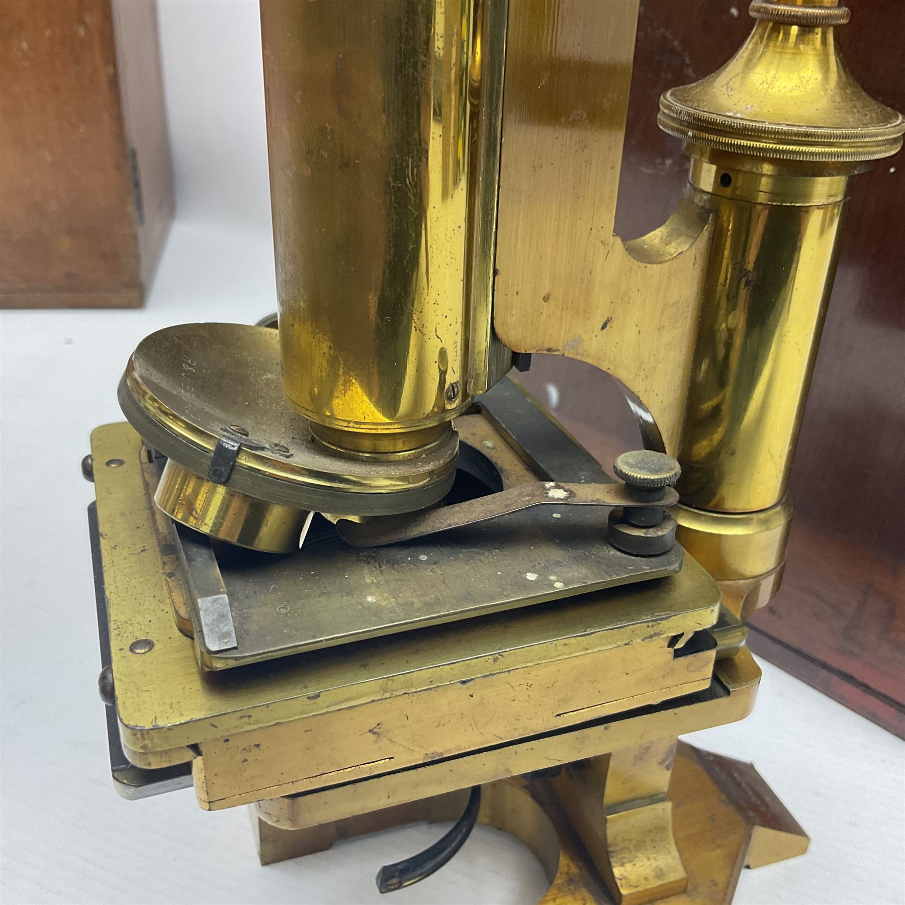 Two R & J Beck microscopes, no 22512 and no 25117, both in original wooden boxes 