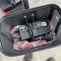 Four wheel electric mobility scooter in orange with keys and charger  - THIS LOT IS TO BE COLLECTED BY APPOINTMENT FROM DUGGLEBY STORAGE, GREAT HILL, EASTFIELD, SCARBOROUGH, YO11 3TX