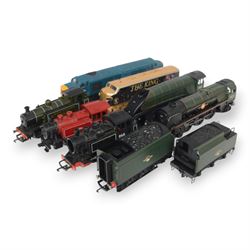 Seven 00 gauge locomotives, comprising Hornby R751 Class 37 diesel, Bachmann Elvis King of...
