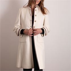 Gucci - bee embroidered wool single-breasted military coat, from the Autumn/Winter 2017 co...